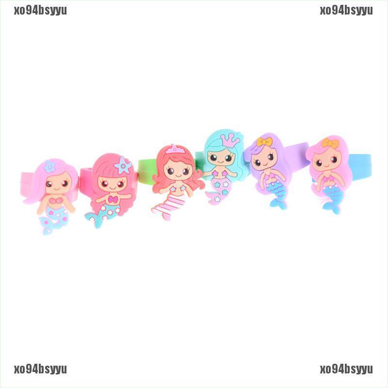 1 Nhẫn Cao Su PVC Hoạt Hình Nàng Tiên Cá xo94bsyyu