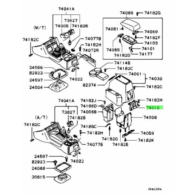 Hộp nhựa tỳ tay xe Mitsubishi Pajero V43