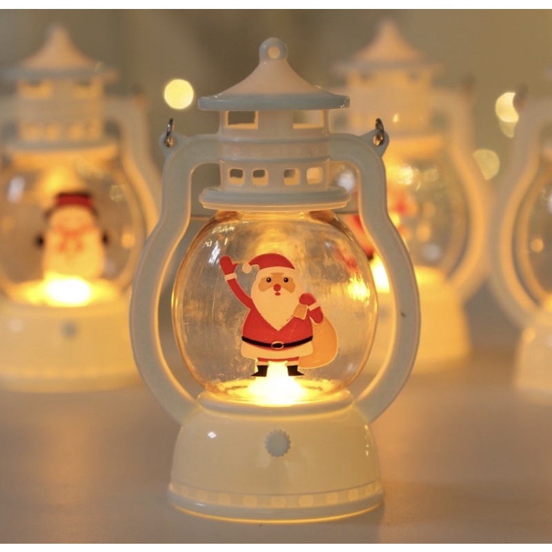 có pin sẵn - đèn giáng sinh ông già Noel đáng yêu cho bé - quà giáng sinh - quà Noel cho bé