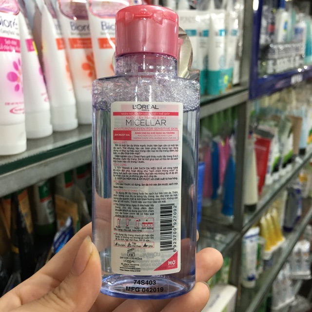 Nước tẩy trang ẩm mượt da L’Oreal Micellar Water 3-in-1 (95ml)