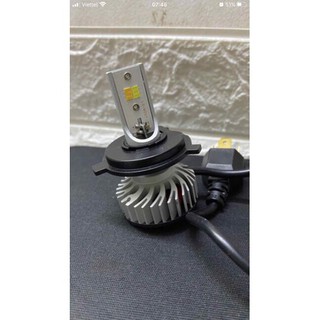 đèn led xe máy 4 nhân cos vàng pha trắng