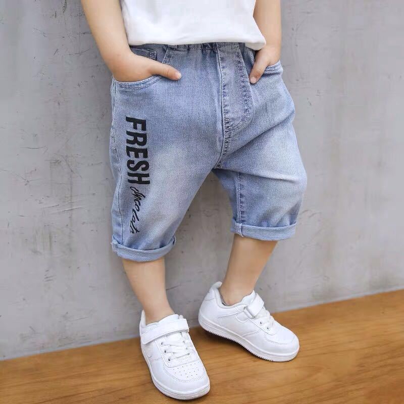 Quần Short Jeans Rách Thời Trang Cho Bé Trai Năng Động