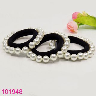 Cột tóc đính hạt cườm siêu xinh