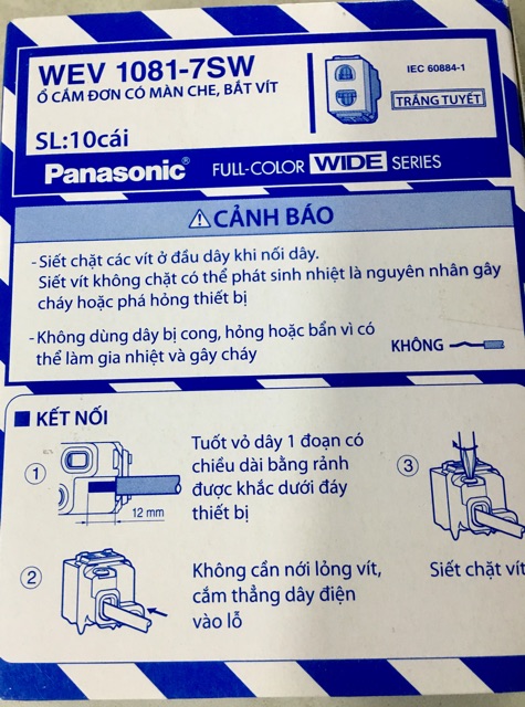 Hạt ổ cắm đơn panasonic -WEV1081-7SW