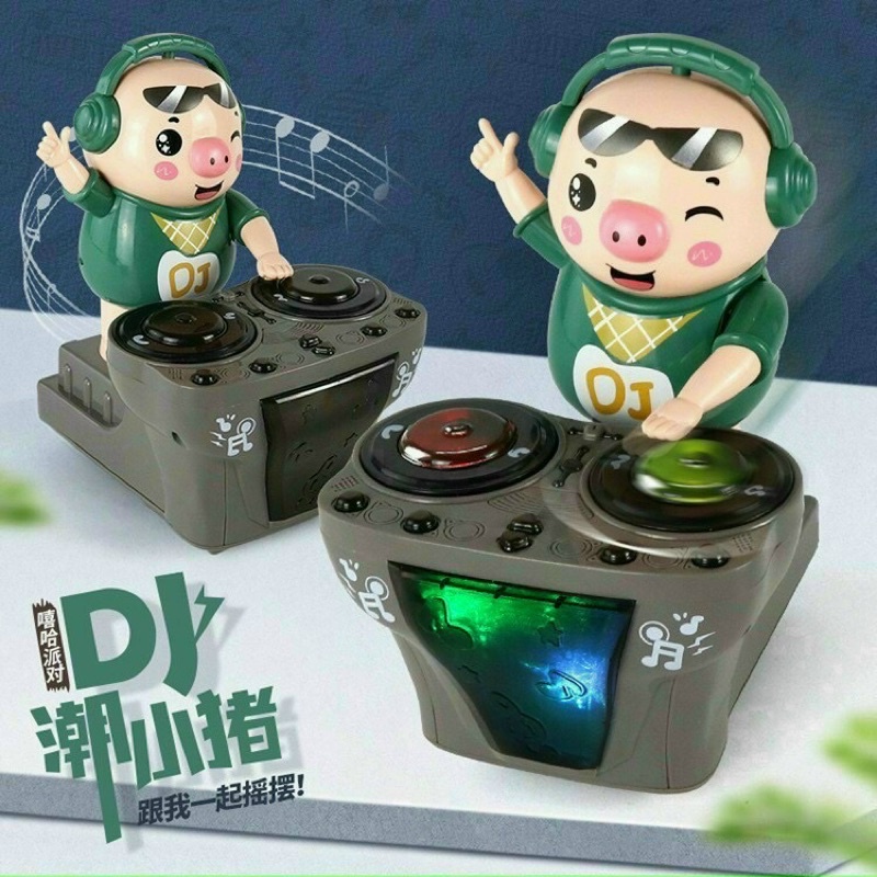 Heo Phát Nhạc - Chú Heo Chơi DJ Năng Động Siêu Dễ Thương Nhảy Theo Nhạc Và Đèn Cho Bé