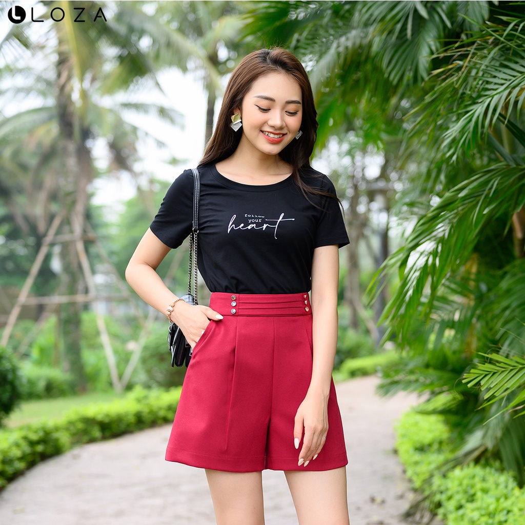 Quần short nữ LOZA cạp liền thời trang - LQ03110