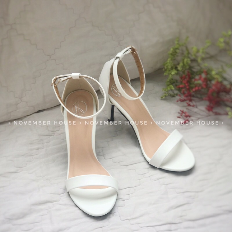 Giày sandal cao gót nữ kiểu dáng quai ngang đơn giản có lót hậu không đau chân, SD2, Oula Store