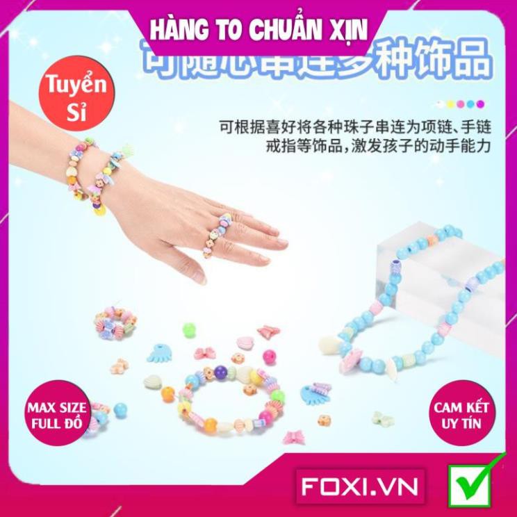 Bộ xâu hạt làm trang sức vòng tay- vòng cổ thủ công-nhiều mẫu cho bé gái-Bé thỏa sức sáng tạo