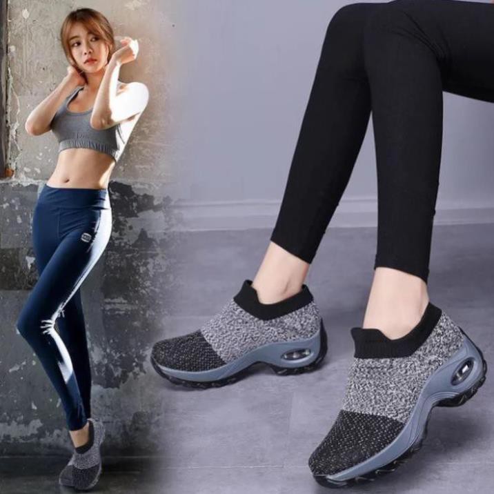 (  Bán Chạy ) Giầy thể thao nữ không dây siêu nhẹ tập gym, đi bộ cao 5cm (mẫu mới) 😍 . 2020 new . 💯 ་ new