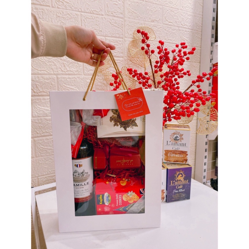 Túi giấy ivory đựng set quà tặng cao cấp
