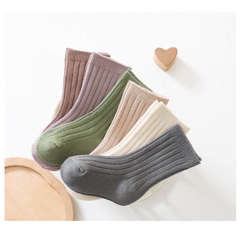 Vớ Cotton Màu Sắc Đơn Giản Cho Bé