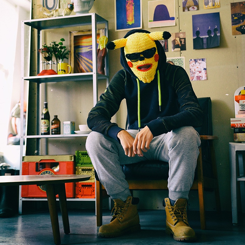 Mũ Trùm Đầu Dệt Kim Che Phủ Toàn Bộ Khuôn Mặt 3 Lỗ Hóa Trang Nhân Vật Balaclavas