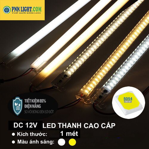 Đèn led thanh 5054 12V đơn màu trắng, vàng bộ 1 mét siêu sáng