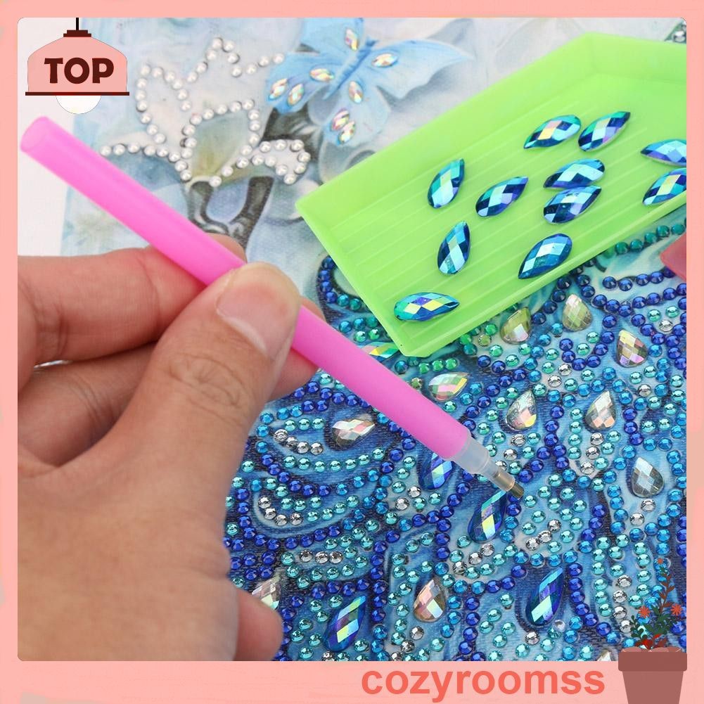 Bộ tranh đính đá 5D tự làm hình đôi chim công độc đáo trang trí nhà cửa