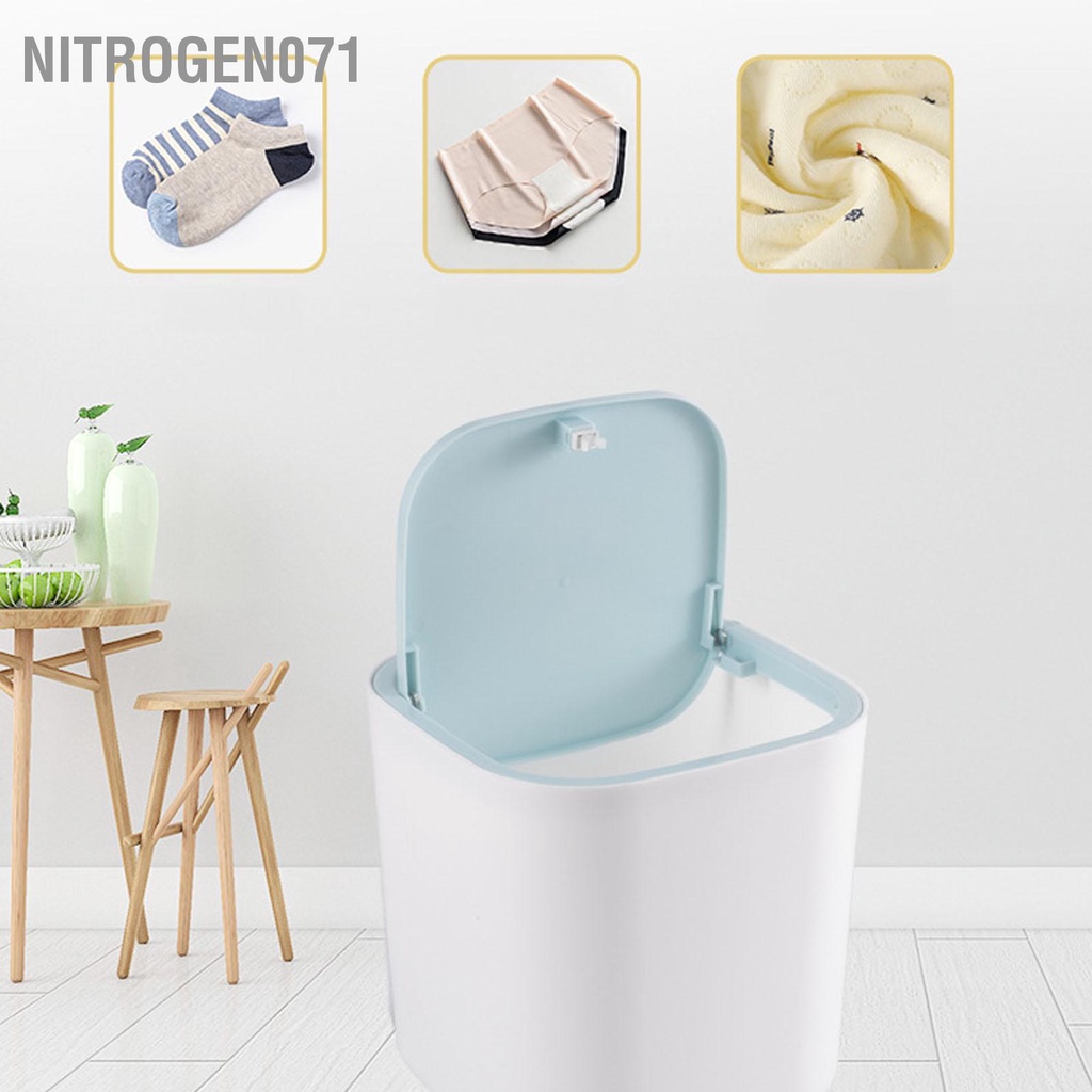 Nitrogen071 Máy giặt Mini di động, vắt khô, ABS 5V 2A 18W 3.8L Sạc USB Định thời gian thông minh mini dành cho quần lót tất