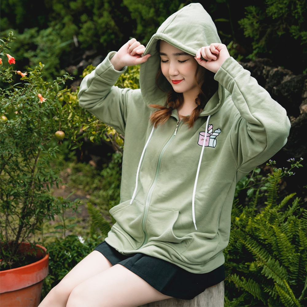 - Áo khoác sweater nam nữ tay dài form rộng màu xanh bơ cao cấp PNICE