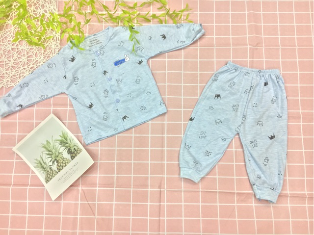 Mẫu mới!!! Bộ nỉ Noubaby cúc cài thẳng