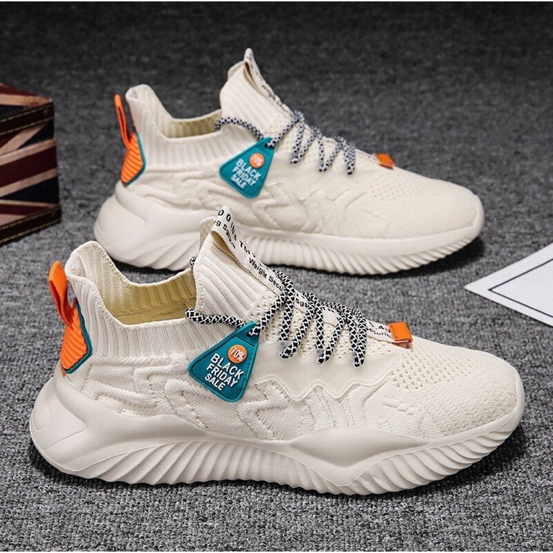 Giày Thể Thao Nam MENDO - Giày Sneaker Kaki - Đen Xanh - Đỏ Trắng, Đế Phẩy, Êm Chân - G5010