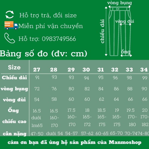 Quần baggy nam ống rộng hàn quốc ManMoShop, quần âu nam dáng suông chất liệu tăm hàn cao cấp M01