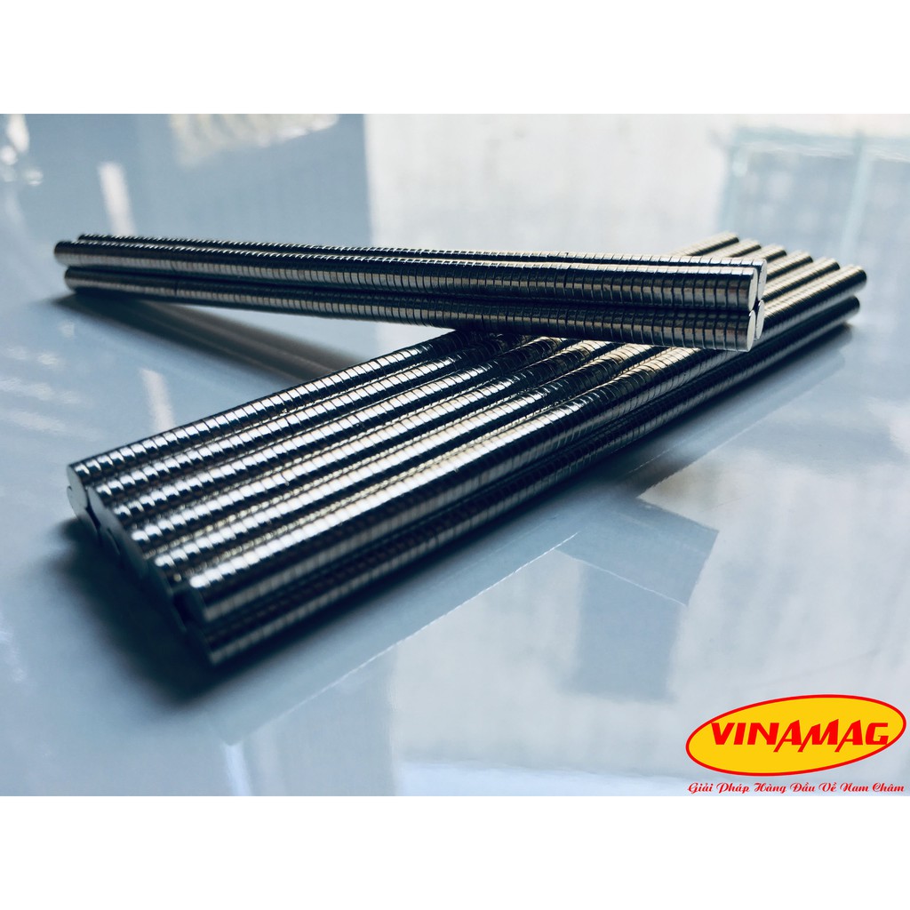 100 Viên 5x1mm nam châm trắng đất hiếm lực từ cực mạnh, nam châm nguyên liệu hoa tai không bấm