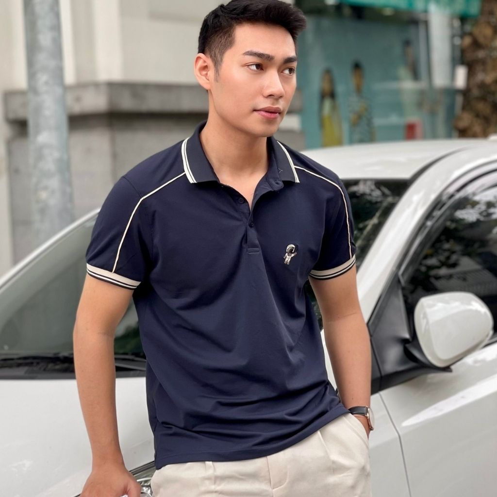 Áo Polo Nam cổ bẻ thêu phg thun basic cộc tay vải cá sấu cotton phong cách trẻ trung chuẩn form nhiều màu