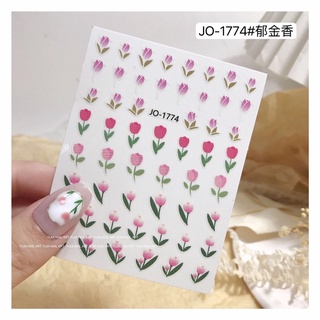 Sticker lụa hoa trang trí móng nail