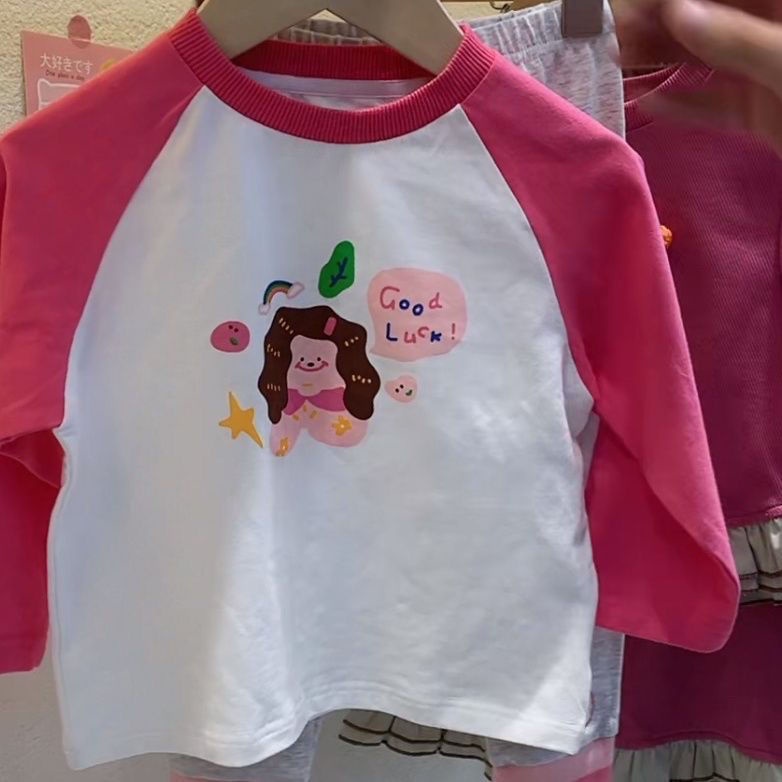 Áo Thun Tay Dài Thời Trang Xuân Thu 2022 Mới Cho Bé Gái