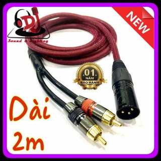 Dây chia Jack canon đực ra 2 đầu hoa sen Jack av canon
