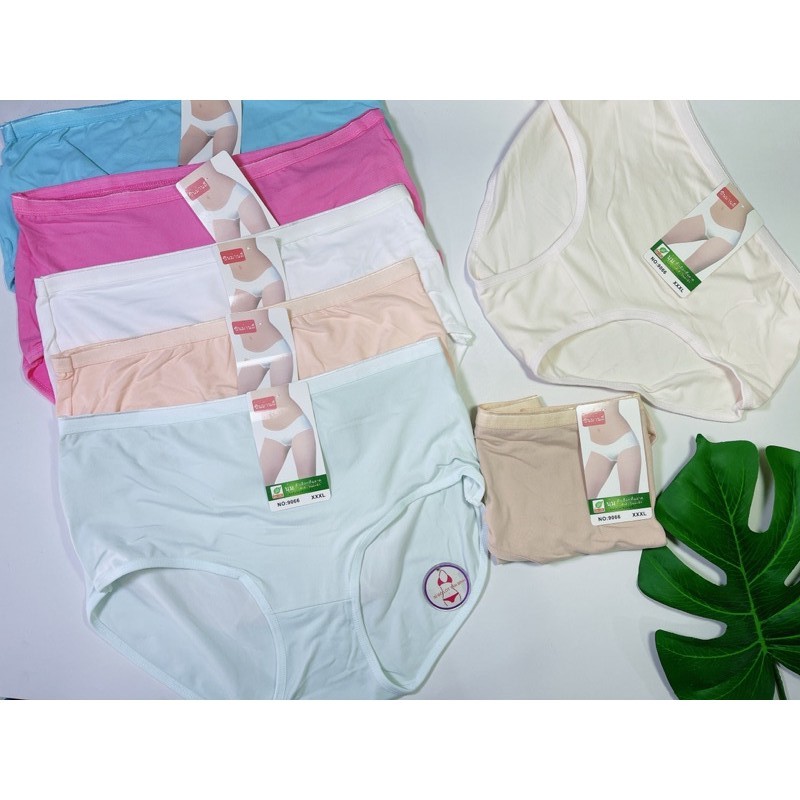 Quần lót nữ cotton 9066 có size lớn 80kg lưng cao thấm hút mồ hôi set 10 cái