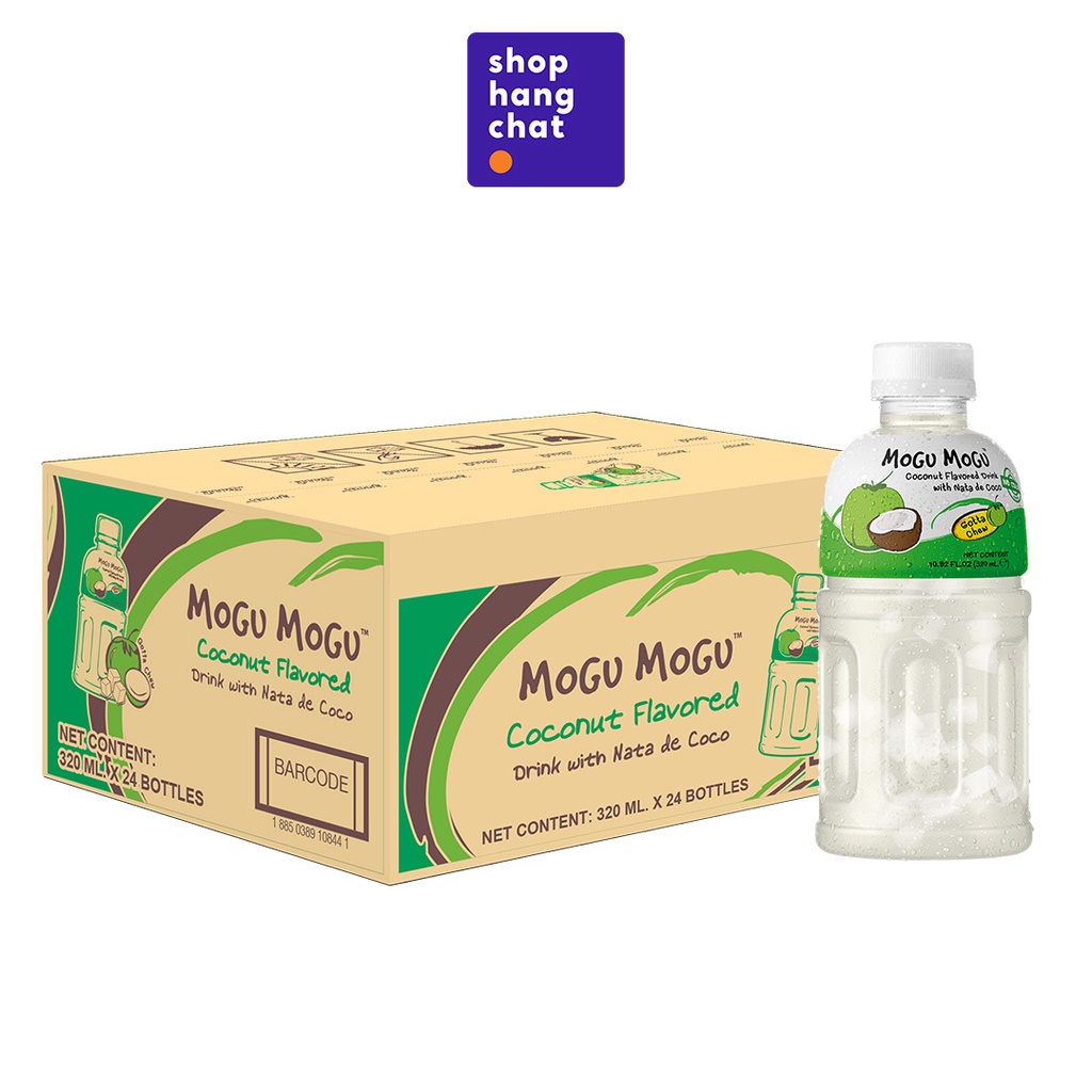 Nước Trái Cây Mogu Mogu Thạch Dừa Vị Dâu, Xoài, Dừa, Dứa, Ổi, Vải, Dưa Hấu 320ml