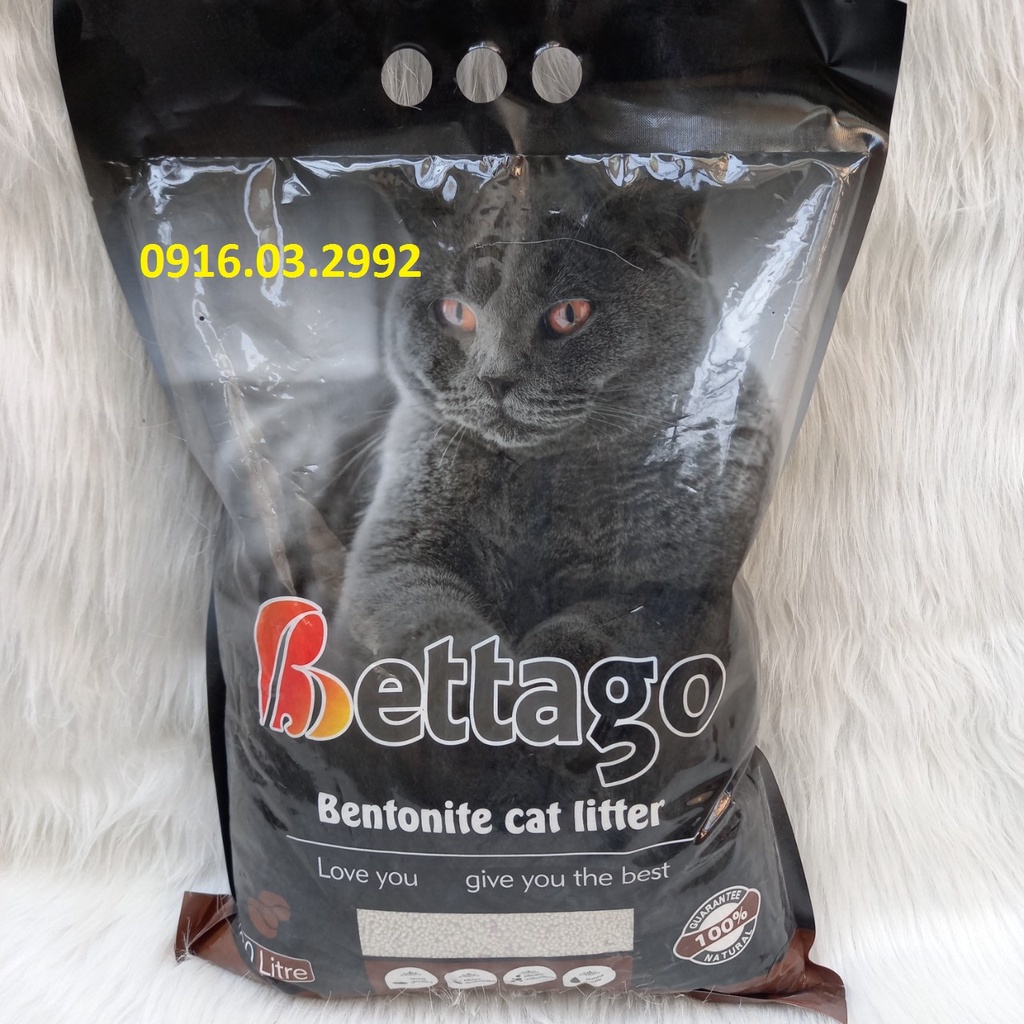 Cát vệ sinh cho mèo Bettago 8L, Cát mèo Bettago khử mùi vón cục