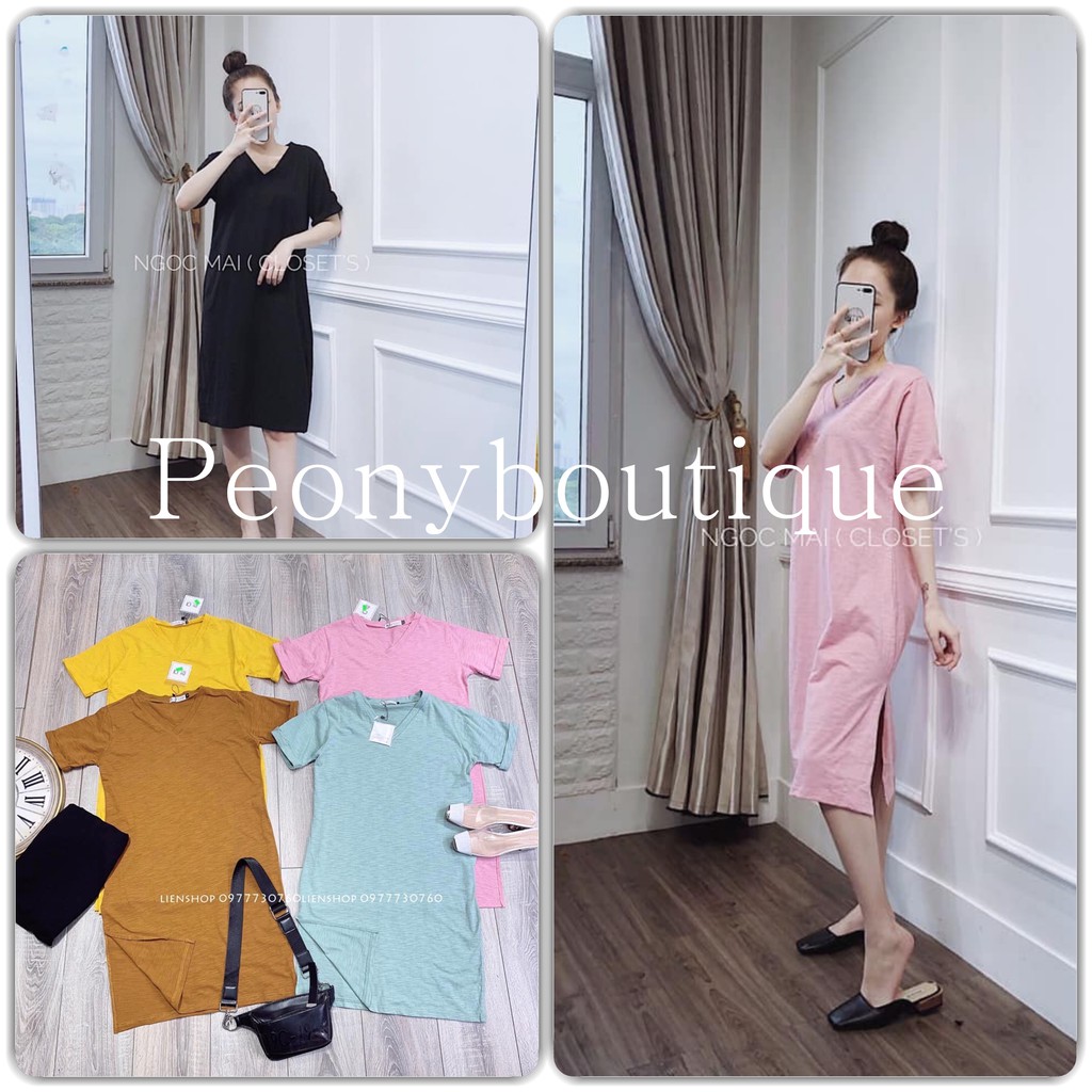 Váy dáng suông cổ tim nữ - đầm suất dư cotton xước SIÊU ĐẸP