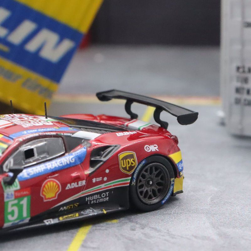 TARMAC WORKS Mô Hình Xe Hơi Ferrari 488 GTE 24h Bằng Hợp Kim Tỉ Lệ 1: 64
