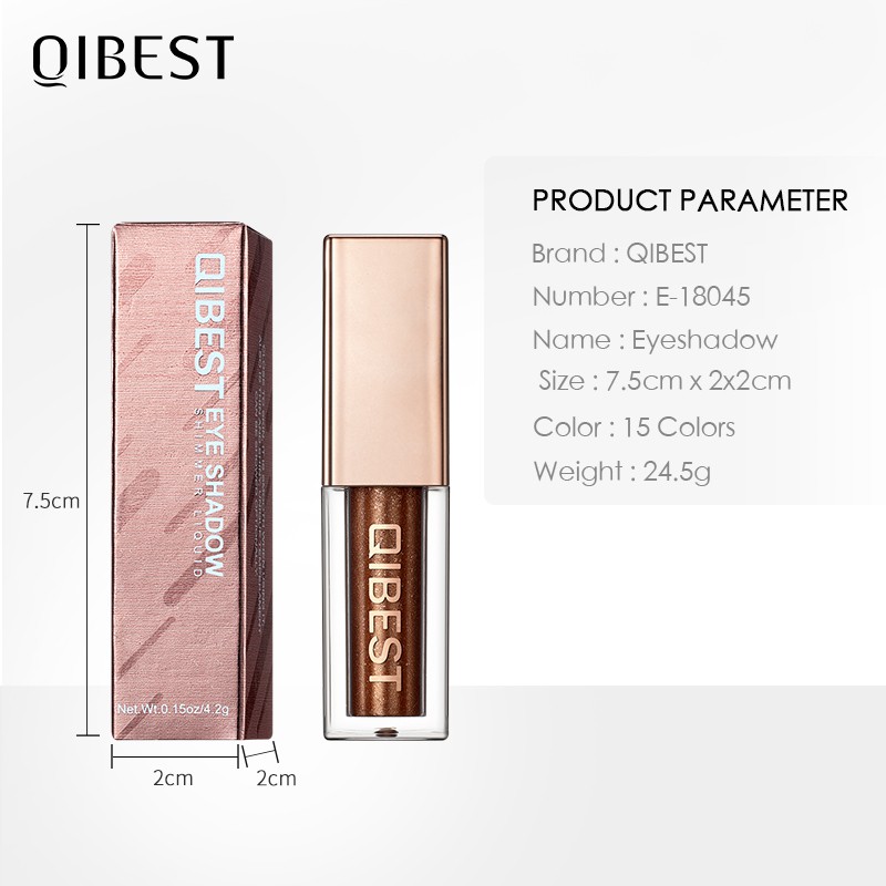 Phấn mắt dạng lỏng QIBEST E18045 15 màu nhũ ánh kim tùy chọn 23g | BigBuy360 - bigbuy360.vn