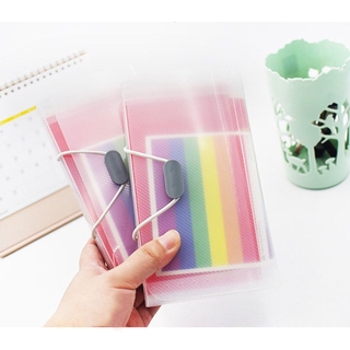 Rainbow Color A6 Document Bag Cute Mini Bill Receipt File 13 Grids Pouch Folder