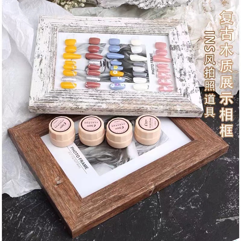 khuôn ảnh chụp mẫu móng trưng bày nail