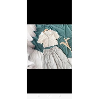 Set áo croptop kháo kéo kèm áo 105