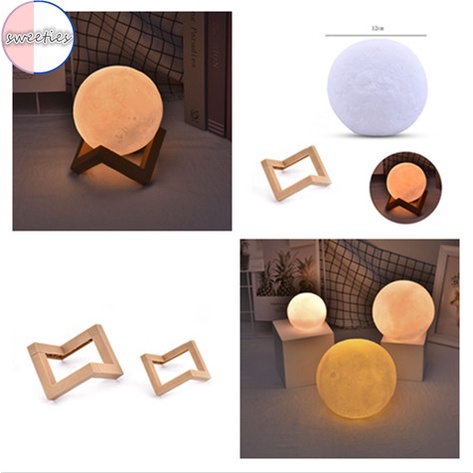 Đèn Ngủ Hình Mặt Trăng 3d Sáng Tạo