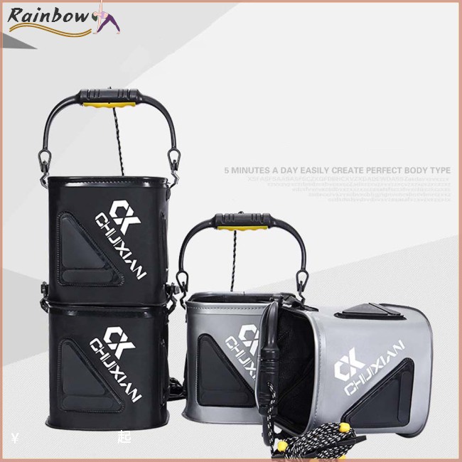 Xô Đựng Cá Mini Thiết Kế Gấp Gọn Có Tay Cầm Tiện Dụng