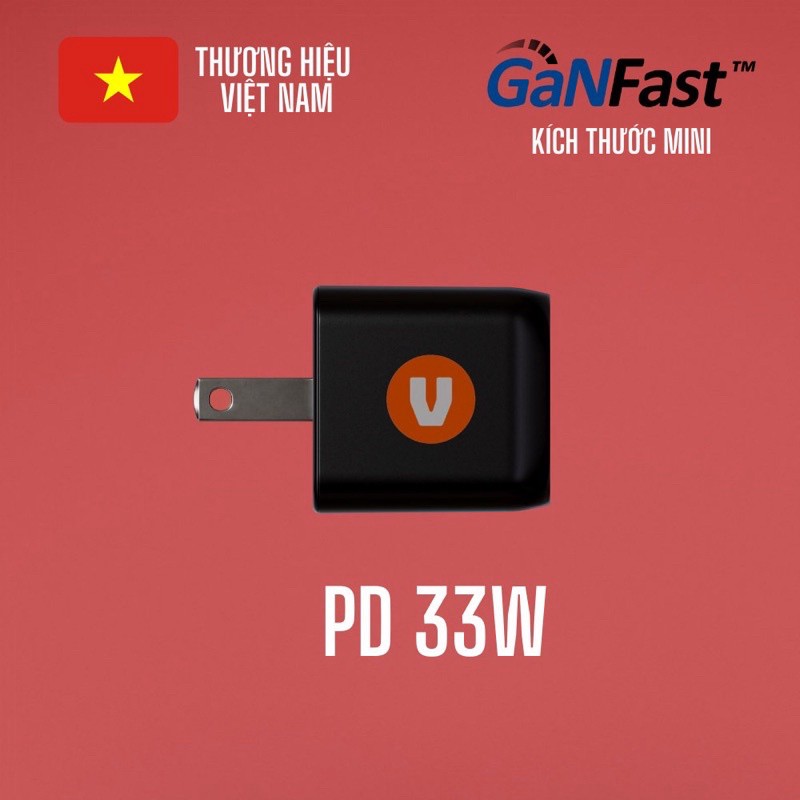 Sạc nhanh Velasboost 33W GAN (PD, PPS, QC)