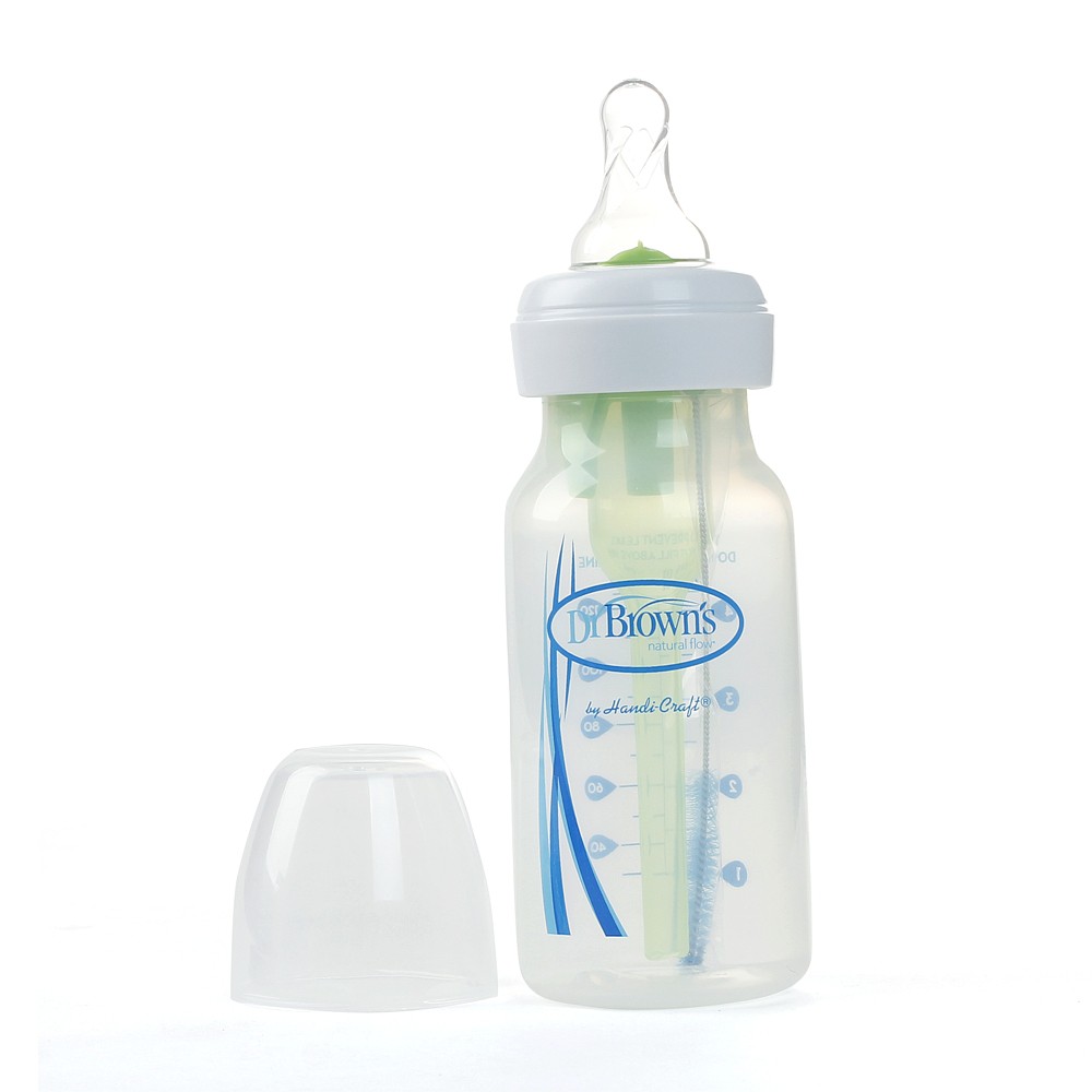 Bình sữa cổ thường Dr Brown Option nhựa PP - Made in USA (60ml , 120ml, 250ml)