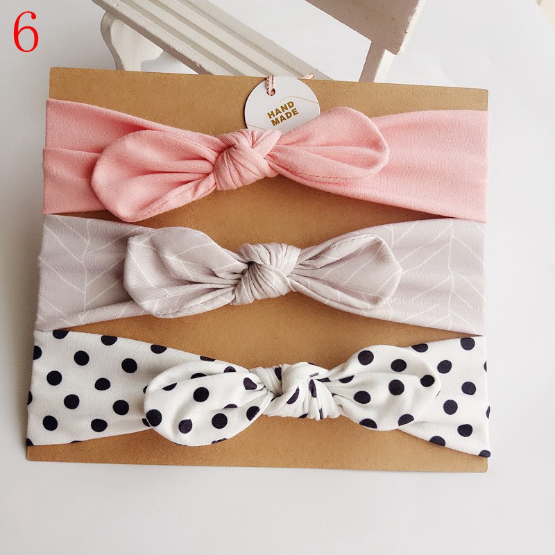 Set 3 băng đô quấn đầu cho bé gái