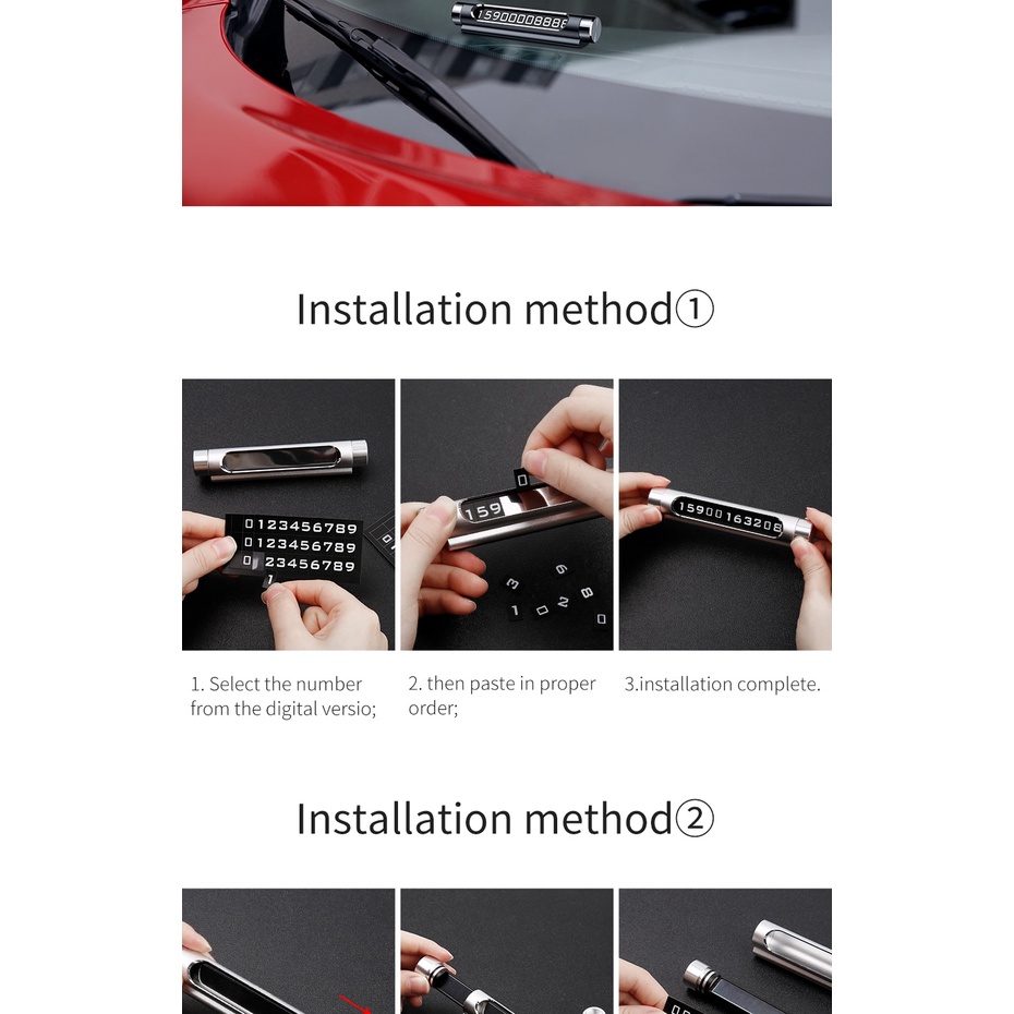 Thẻ Đỗ Xe Tạm Thời Baseus Dạ Quang Chuyên Dụng Cho Xe Hơi