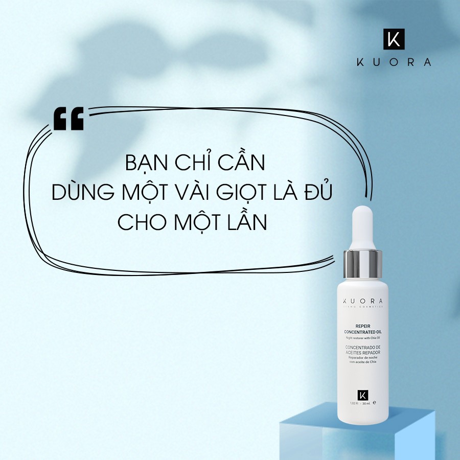 Serum Dưỡng và Hồi Phục Da Mỏng, Yếu, Sau Lăn Kim, Tái Tạo 💓Repair Concentrated Oil💓 – KUORA Repair Co