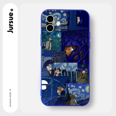 Ốp lưng JURSUE mềm viền vuông chống sốc hình độc lạ Cho iPhone 16 15 14 13 12 11 Pro Max SE 2020 X XR XS ip 8 7 Plus Y2267