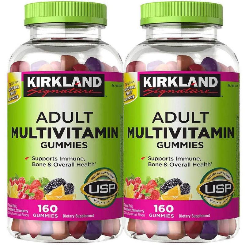 [Date 03/2025] Kẹo dẻo bổ sung Vitamin - Adult Multivitamin Gummies Kirkland 160v