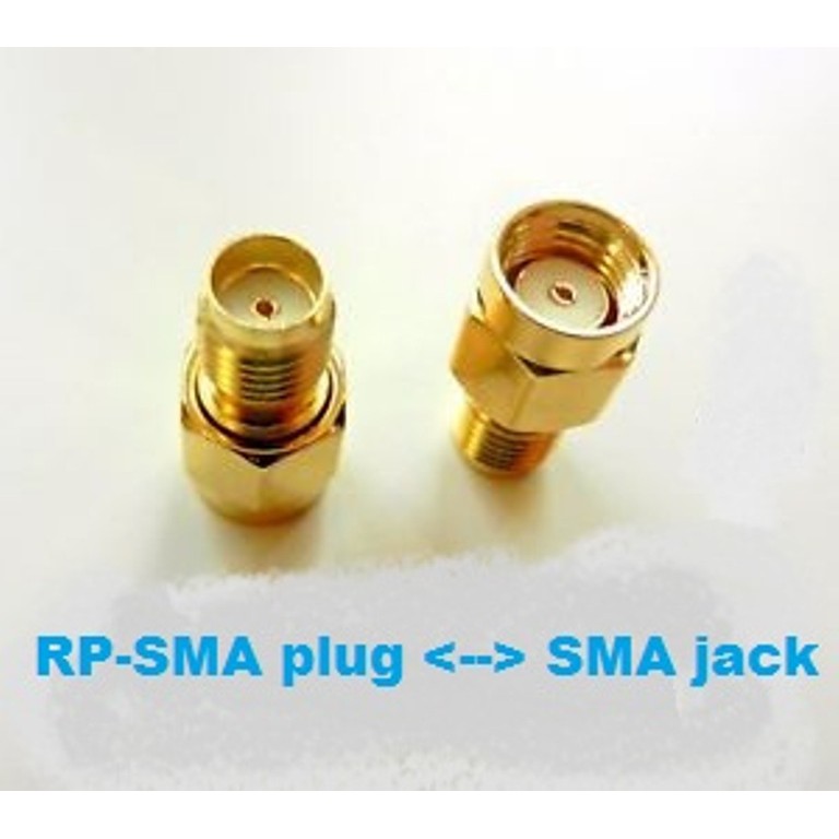 Đầu chuyển đổi Jack SMA ren ngoài sang SMA Plug ren trong cho Anten wifi