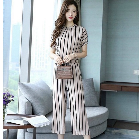 Set bộ nữ trung niên quần rộng ống đứng big size,oversize công sở dạo phố sang trọng