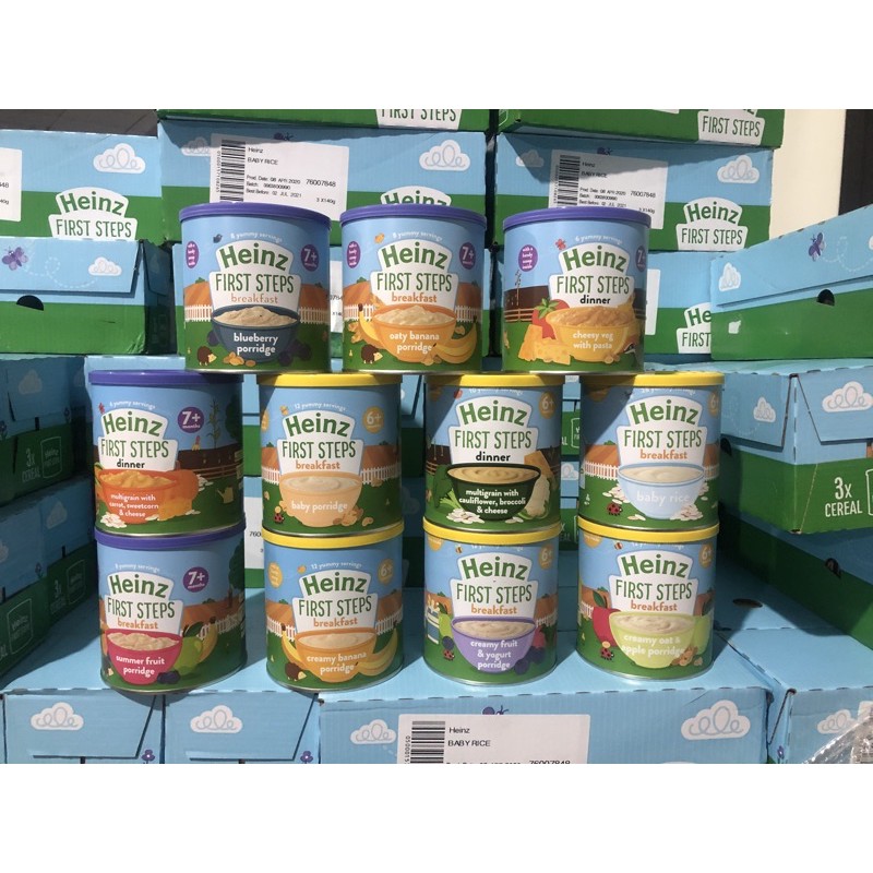 ⚡️Siêu Sale⚡️  Bột ăn dặm Heinz Anh đủ vị hộp 200g