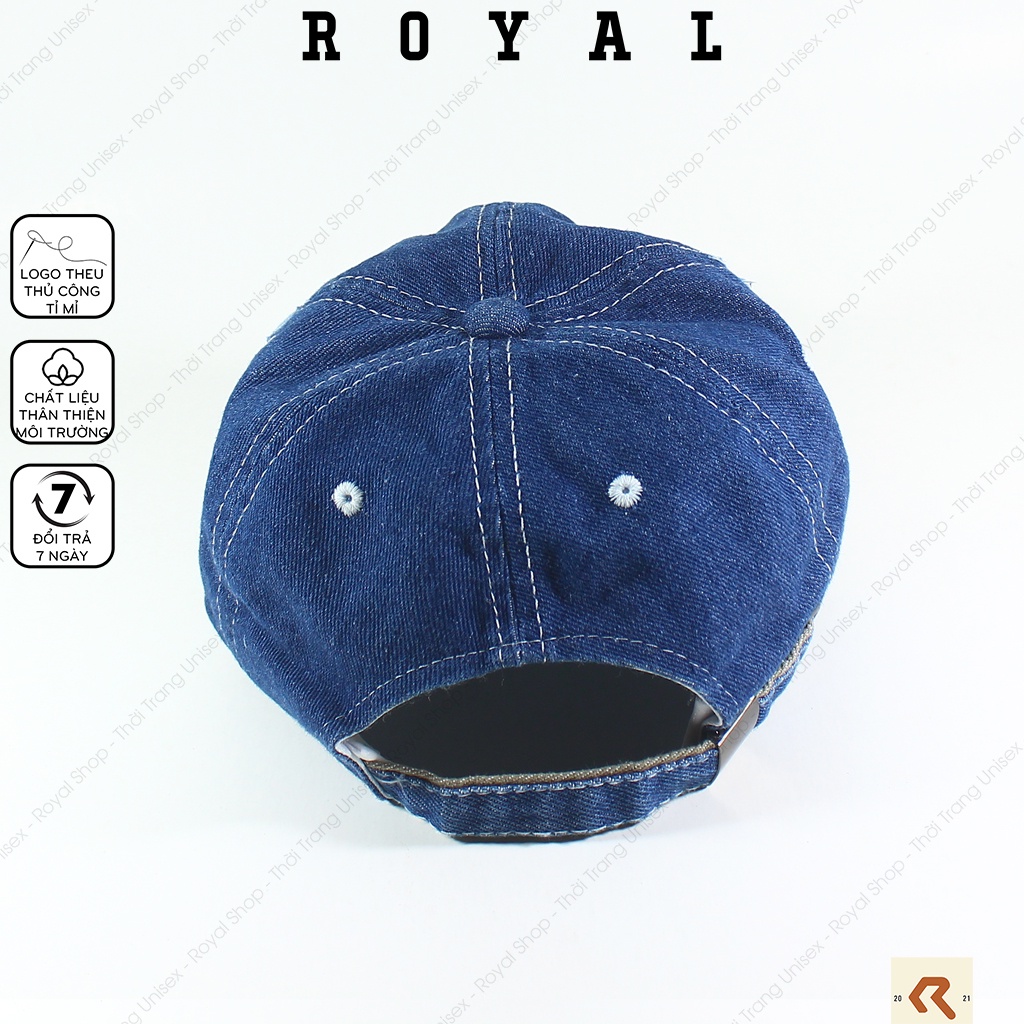 Mũ Lưỡi Trai Nón Lưỡi Trai Nam Nữ Jeans LA Vải Denim los angeles Nón Kết - Royal Caps